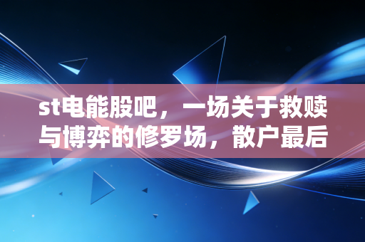 st电能股吧，一场关于救赎与博弈的修罗场，散户最后的倔强