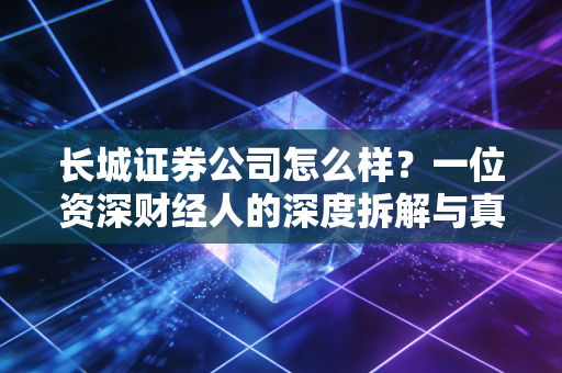 长城证券公司怎么样？一位资深财经人的深度拆解与真实体验