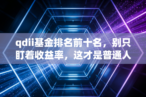 qdii基金排名前十名，别只盯着收益率，这才是普通人的全球资产配置密码