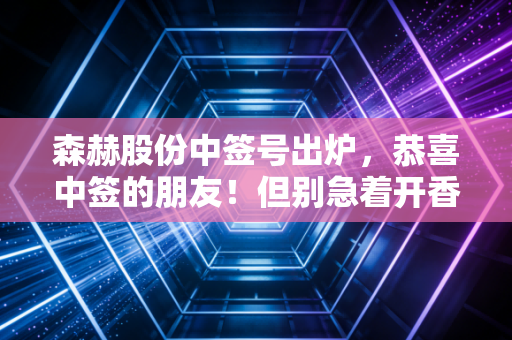 森赫股份中签号出炉，恭喜中签的朋友！但别急着开香槟，咱们先聊聊这只电梯股背后的投资逻辑