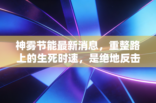 神雾节能最新消息，重整路上的生死时速，是绝地反击还是昙花一现？