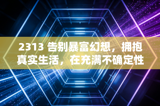 2313 告别暴富幻想，拥抱真实生活，在充满不确定性的时代，普通人该如何守住自己的财富？