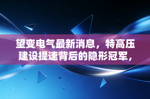 望变电气最新消息,特高压建设提速背后的隐形冠军,是机会还是陷阱?