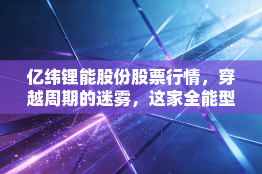 亿纬锂能股份股票行情，穿越周期的迷雾，这家全能型选手到底值不值得我们死守？