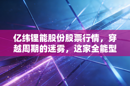 亿纬锂能股份股票行情，穿越周期的迷雾，这家全能型选手到底值不值得我们死守？