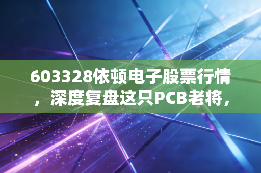 603328依顿电子股票行情，深度复盘这只PCB老将，在震荡市中寻找确定性