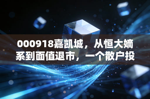 000918嘉凯城，从恒大嫡系到面值退市，一个散户投资者的血泪教训与地产股的底层逻辑重构