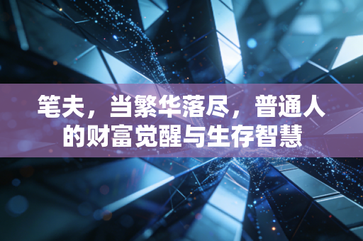 笔夫，当繁华落尽，普通人的财富觉醒与生存智慧