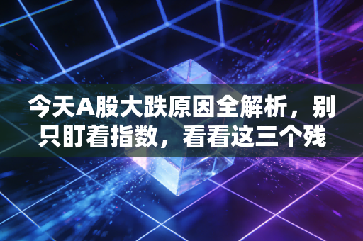 今天A股大跌原因全解析，别只盯着指数，看看这三个残酷真相