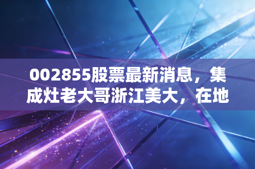 002855股票最新消息，集成灶老大哥浙江美大，在地产寒风中还能撑多久？