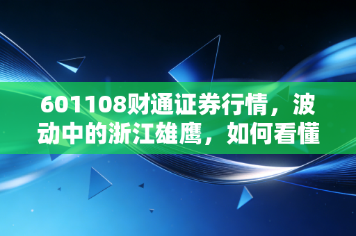 601108财通证券行情，波动中的浙江雄鹰，如何看懂券商股的心跳？