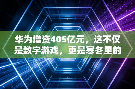 华为增资405亿元,这不仅是数字游戏,更是寒冬里的一把燎原之火