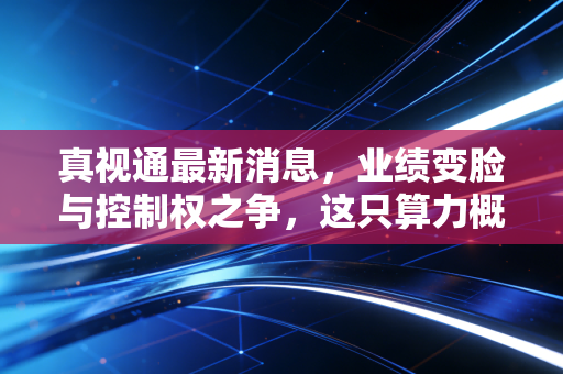 真视通最新消息，业绩变脸与控制权之争，这只算力概念股还能绝地求生吗？