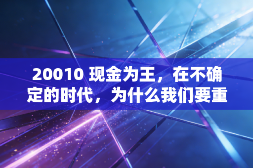 20010 现金为王，在不确定的时代，为什么我们要重新审视现金流比资产增值更重要？