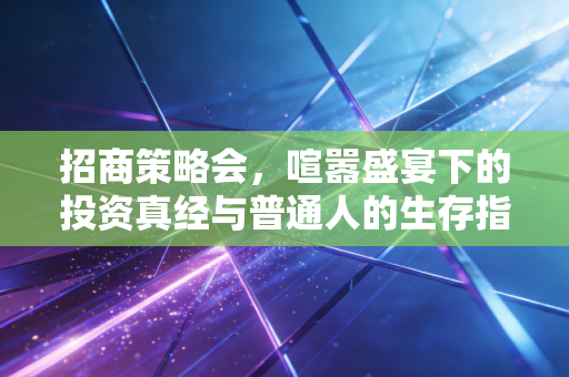 招商策略会，喧嚣盛宴下的投资真经与普通人的生存指南