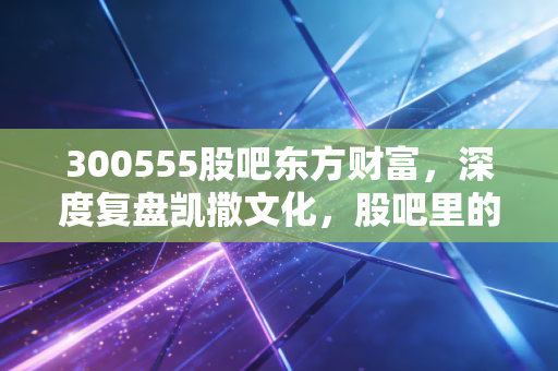300555股吧东方财富，深度复盘凯撒文化，股吧里的悲欢离合与价值重估