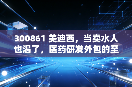 300861 美迪西，当卖水人也渴了，医药研发外包的至暗时刻还是黄金坑？