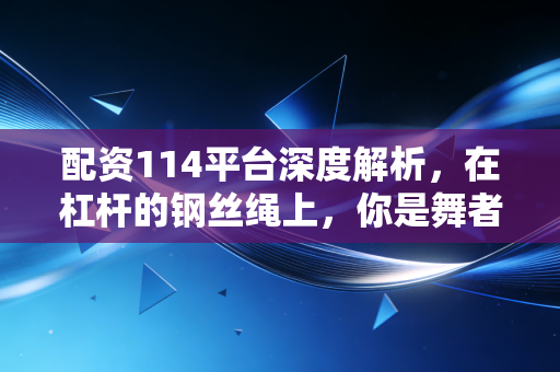 配资114平台深度解析，在杠杆的钢丝绳上，你是舞者还是祭品？