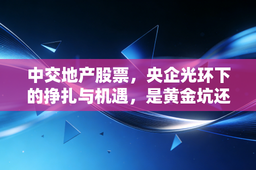 中交地产股票，央企光环下的挣扎与机遇，是黄金坑还是接盘侠？