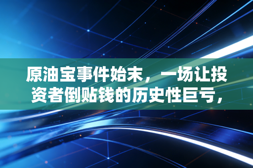 原油宝事件始末，一场让投资者倒贴钱的历史性巨亏，给我们留下了什么教训？