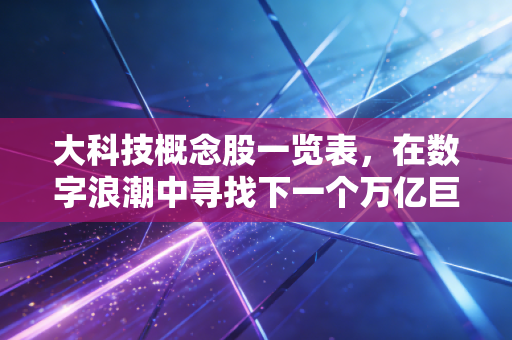 大科技概念股一览表,在数字浪潮中寻找下一个万亿巨头
