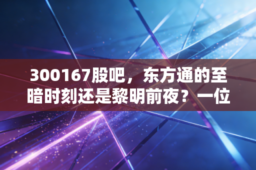 300167股吧，东方通的至暗时刻还是黎明前夜？一位老股民的深度复盘