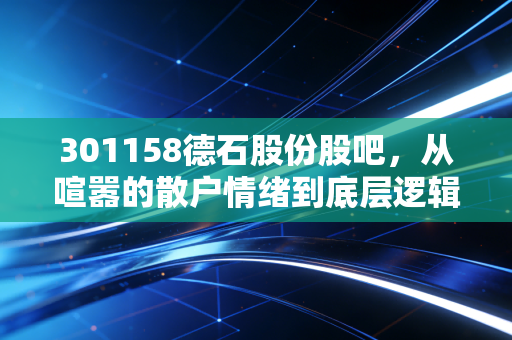 301158德石股份股吧，从喧嚣的散户情绪到底层逻辑的深度复盘