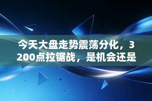 今天大盘走势震荡分化,3200点拉锯战,是机会还是陷阱?