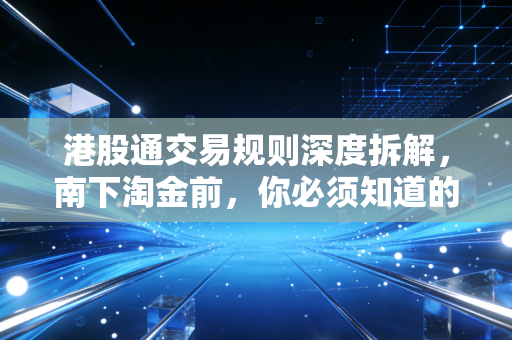 港股通交易规则深度拆解，南下淘金前，你必须知道的游戏潜规则