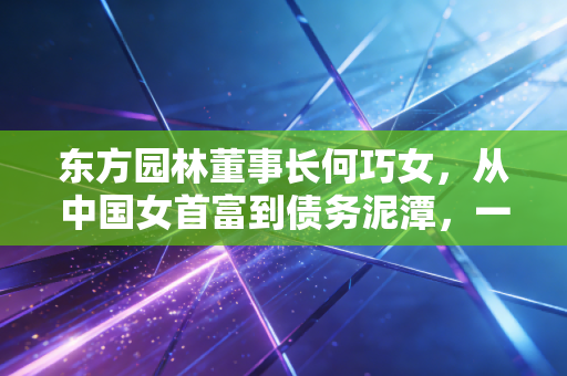 东方园林董事长何巧女，从中国女首富到债务泥潭，一个商业帝国的兴衰启示录