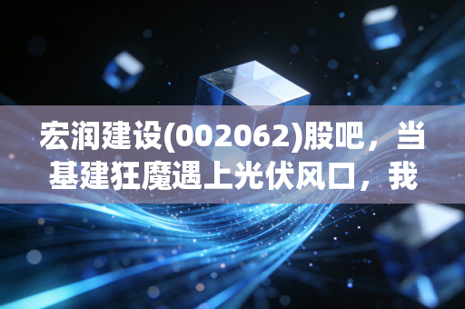 宏润建设(002062)股吧，当基建狂魔遇上光伏风口，我们该在恐慌中贪婪吗？