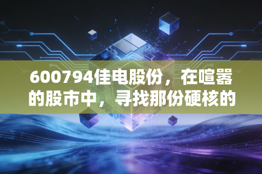 600794佳电股份，在喧嚣的股市中，寻找那份硬核的踏实感