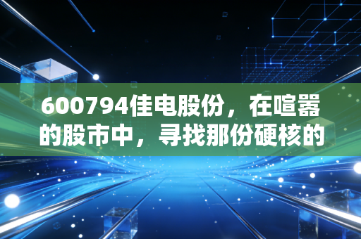 600794佳电股份，在喧嚣的股市中，寻找那份硬核的踏实感
