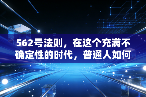 562号法则，在这个充满不确定性的时代，普通人如何构建自己的财富护城河