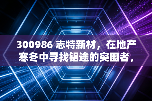 300986 志特新材,在地产寒冬中寻找铝途的突围者,是价值陷阱还是黄金坑?