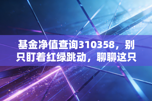 基金净值查询310358,别只盯着红绿跳动,聊聊这只养老基金背后的长情与博弈