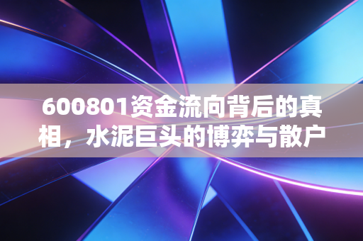 600801资金流向背后的真相,水泥巨头的博弈与散户的生存之道