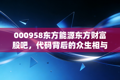 000958东方能源东方财富股吧,代码背后的众生相与ST大集的借尸还魂录