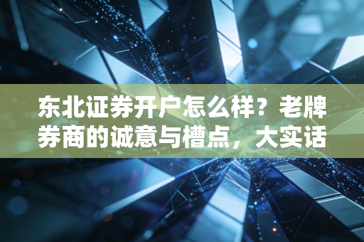 东北证券开户怎么样？老牌券商的诚意与槽点，大实话全给你扒清楚