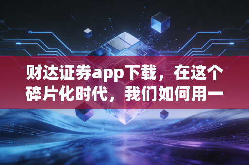 财达证券app下载，在这个碎片化时代，我们如何用一款App重塑投资体验