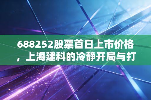 688252股票首日上市价格,上海建科的冷静开局与打新族的稳稳幸福