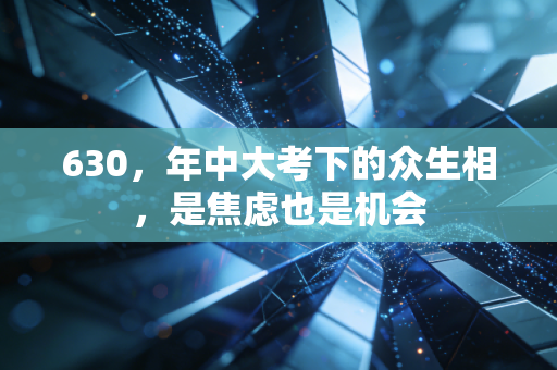 630,年中大考下的众生相,是焦虑也是机会