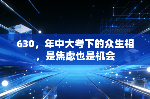 630,年中大考下的众生相,是焦虑也是机会
