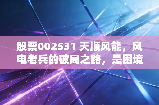 股票002531 天顺风能,风电老兵的破局之路,是困境反转还是温水煮青蛙?