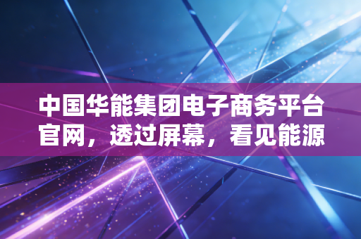 中国华能集团电子商务平台官网，透过屏幕，看见能源巨头的数字化脉搏