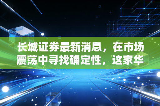 长城证券最新消息，在市场震荡中寻找确定性，这家华能系券商的突围之路