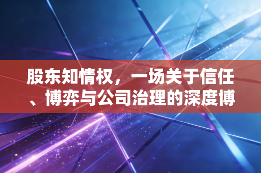 股东知情权，一场关于信任、博弈与公司治理的深度博弈
