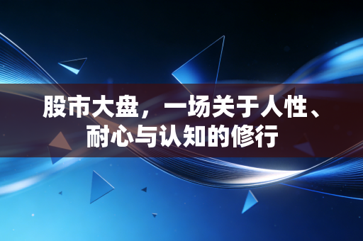 股市大盘，一场关于人性、耐心与认知的修行