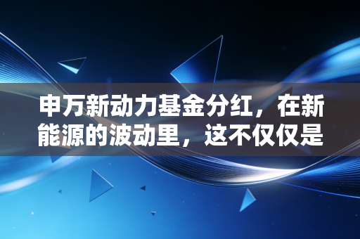申万新动力基金分红,在新能源的波动里,这不仅仅是一个红包