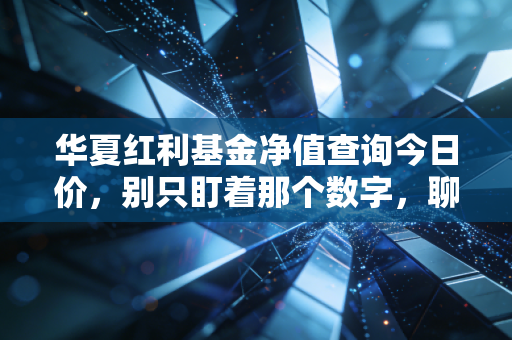 华夏红利基金净值查询今日价，别只盯着那个数字，聊聊红利投资的慢钱哲学